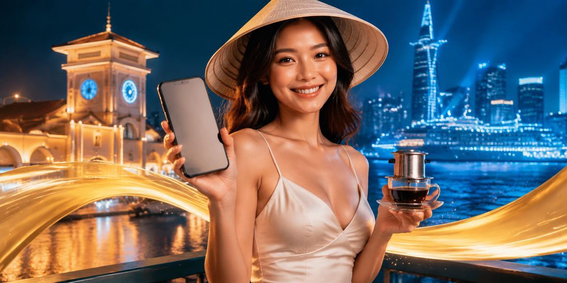 Người dùng TP.HCM chơi casino trên điện thoại bên cạnh ly cà phê